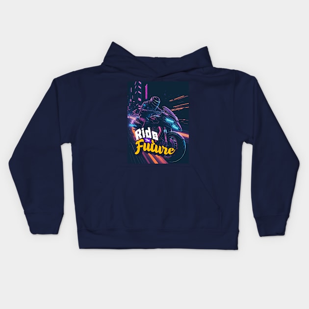 Cyberpunk ride on Kids Hoodie by By_Russso